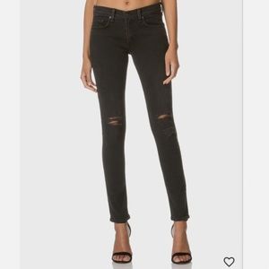 Rag & Bone Jeans Women's Size 25 Stretch Skinny Jeans Rock W/ Holes W1502K302